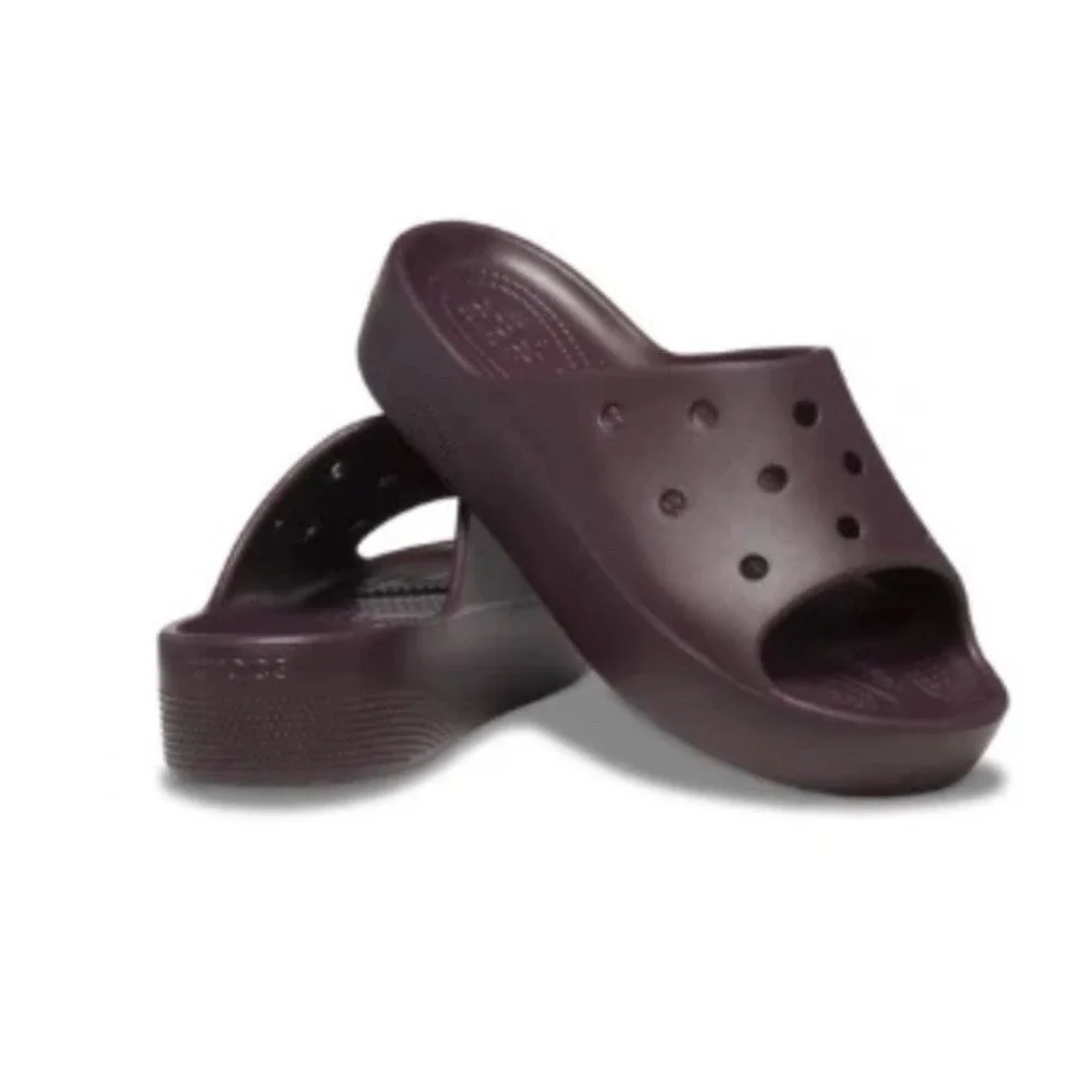 Crocs Classic Platform Slide 208180-001 Black Women Sandals Size 8 NWOT